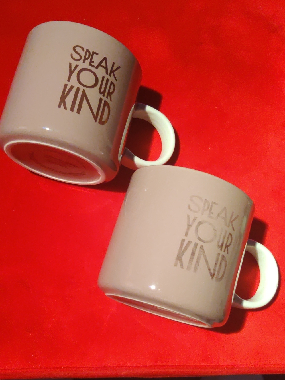 Starbucks 2017 Speak Your Kind Ceramic Coffee Cup Mug Brown Gold Letters 12oz...